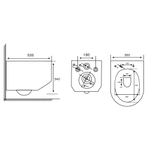 Унитаз ABBER Bequem AC1130 подвесной белый, безободковый, смыв торнадо