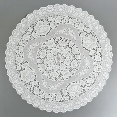 Салфетка диаметр 30 см круглая белый S 507 (комплект 12 шт)