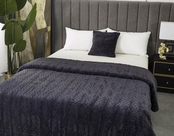 Теодор (антрацит) Покрывало 160х220