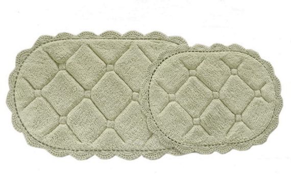 Brianna (оливковый) Набор ков. для ванной кружевной 60х100 и 50х70