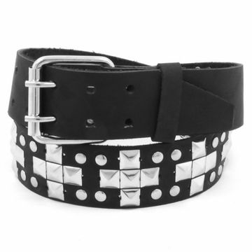 Ремень крест пирамида клепаный (116)