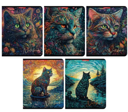 Тетрадь 48 л. клетка АКАДЕМИЯ ХОЛДИНГ Лесные коты (14323)