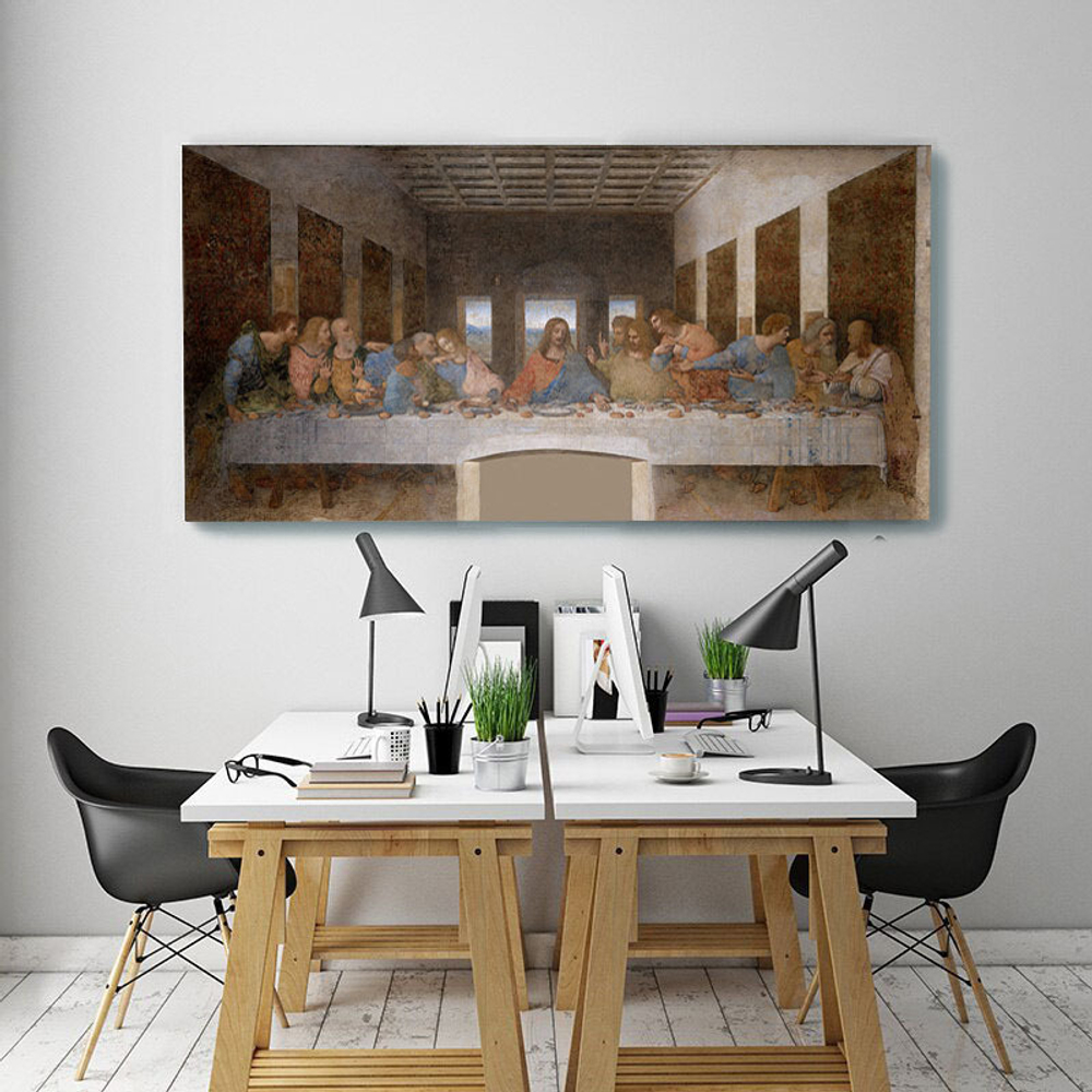 Картина для интерьера "Тайная вечеря", Леонардо да Винчи Настене.рф