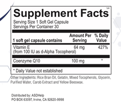 Coenzyme Q10 + E 100 30 soft gels Ubiquinone CoQ 10