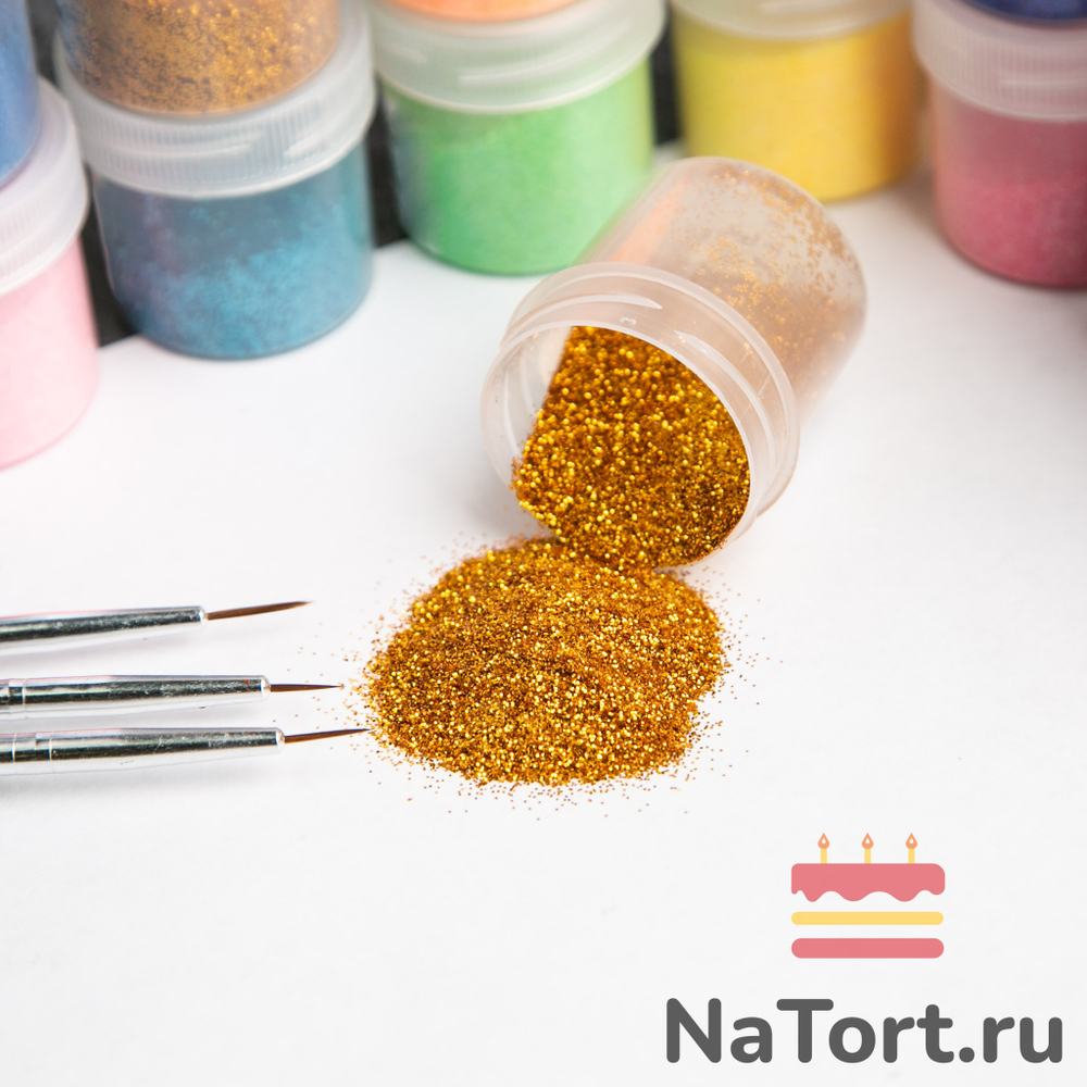 Блестки декоративные «Темное золото» 10 гр