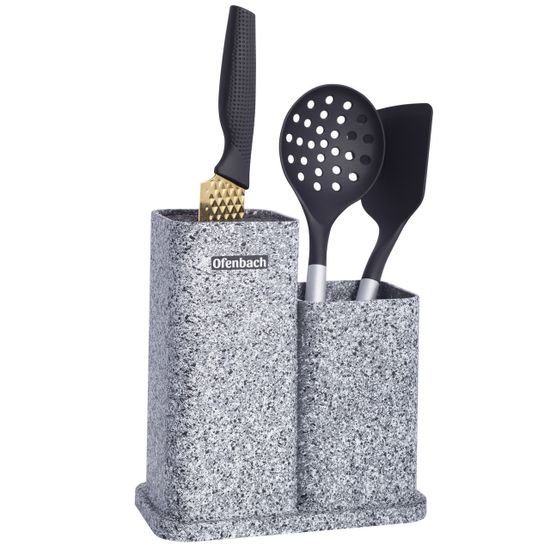 Подставка для ножей и кухонных принадлежностей двойная Ofenbach NB100214