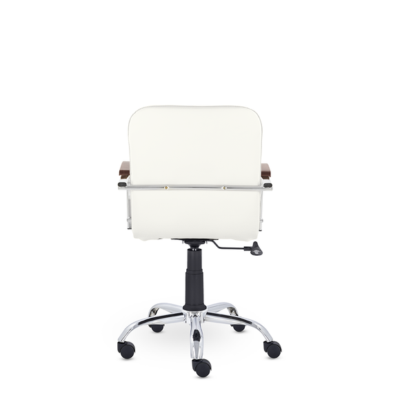 Кресло Самба GTP СН D8 (темный орех) Z01 (белый)