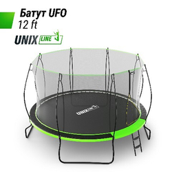 Батут unix line 12 ft ufo green