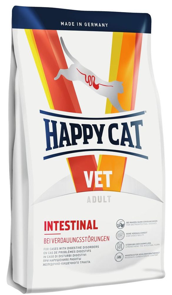 Сухой корм Happy Cat Vet Intestinal для любых кошек с чувствительным пищеварением 4 кг