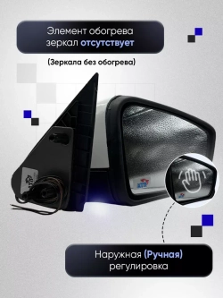 Зеркала Гранта Калина 1, 2 Датсун Наружная регулировка