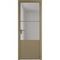 Алюминиевая дверь 20AG шампань стекло матовое