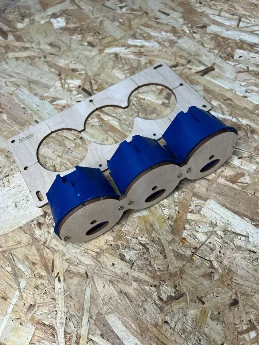 Шаблон для подрозетников 68 мм, кондуктор для сверления, набор 5 шт