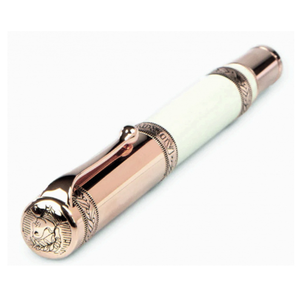 Перьевая ручка Aurora Dante Paradiso White Rosegold Limited Edition GT, перо - F, в подарочной коробке