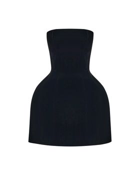 Платье мини корсетного типа из бархата