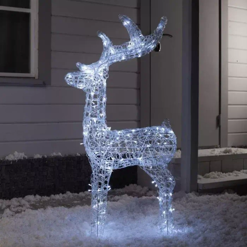 Светодиодная фигура Кружевной олень 60×105×18 см., 31 В, мерцание, свечение белое, Luazon Lighting (7028255)