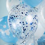 Конфетти фольга Круг, Королевский синий, Металлик, 1 см, 50 г.