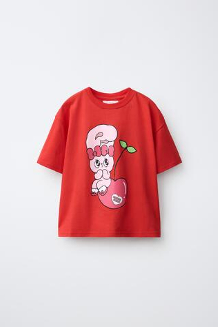 ZARA ФУТБОЛКА ESTHER BUNNY ©, КРАСНЫЙ
