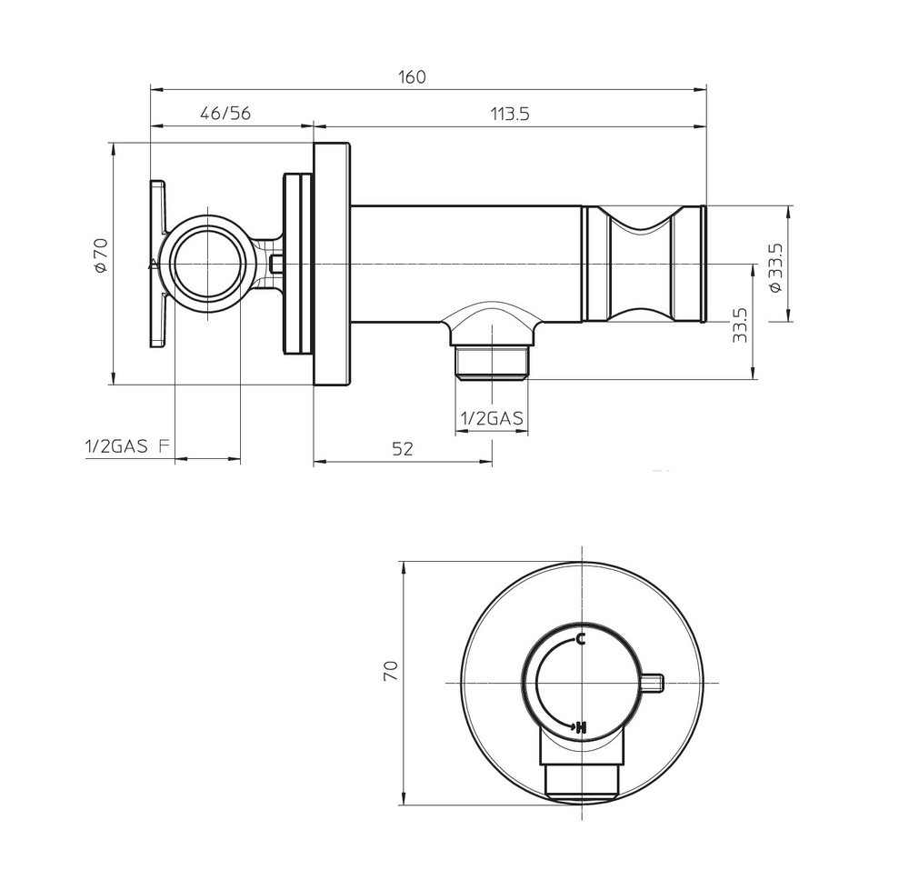 Bossini Paloma Flat душ гигиенический: смеситель прогрессивный с лейкой из ABS и клапаном подачи воды, шланг Lux 1250 мм, цвет хром