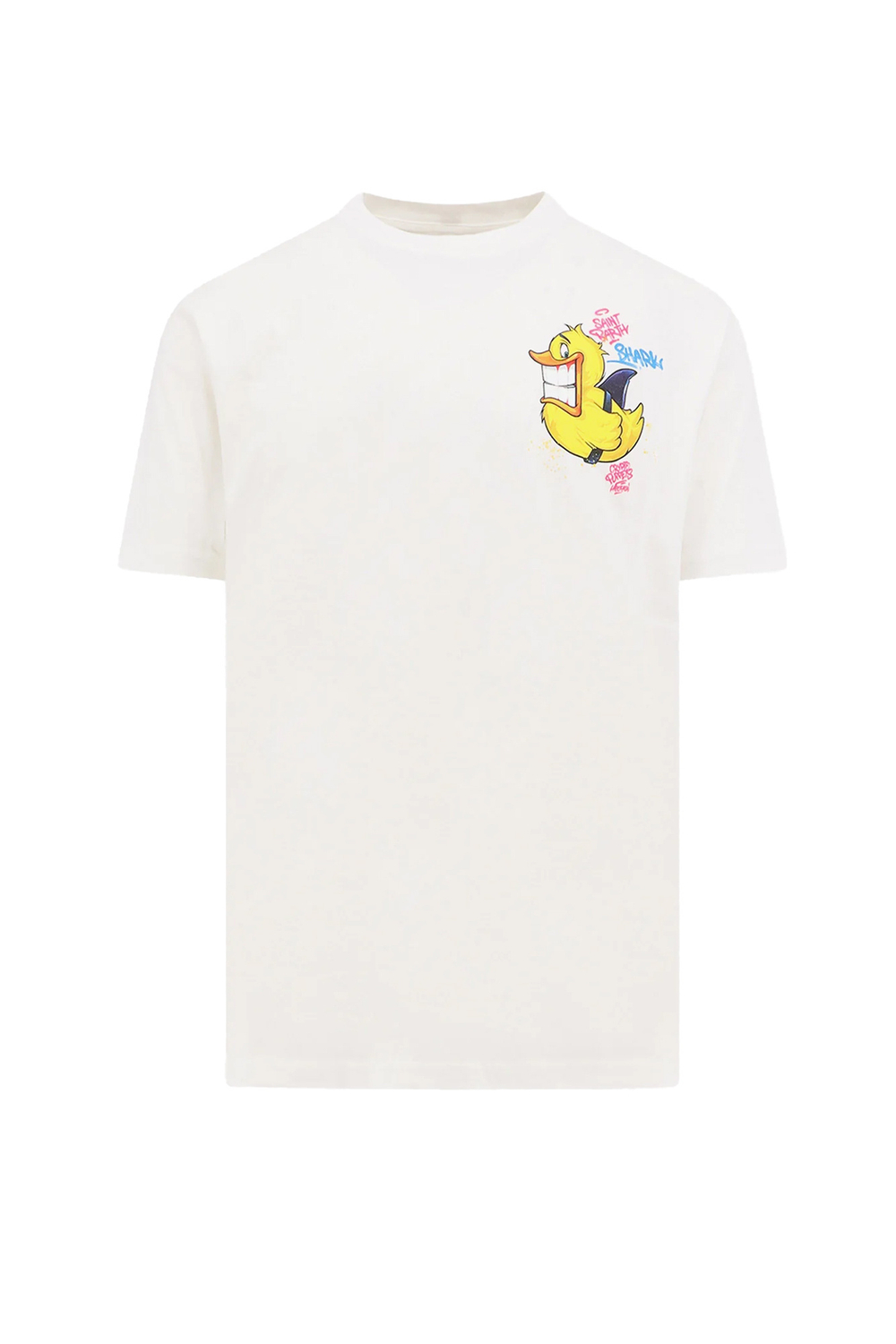 Футболка MC Saint Barth TSHIRT DUCKY SHARK 01 белый акула