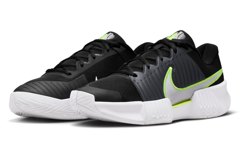 Мужские кроссовки теннисные Nike Zoom GP Challenge Pro - black/white/anthracite/volt