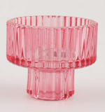 Подсвечник Ljusstake, розовый, стекло