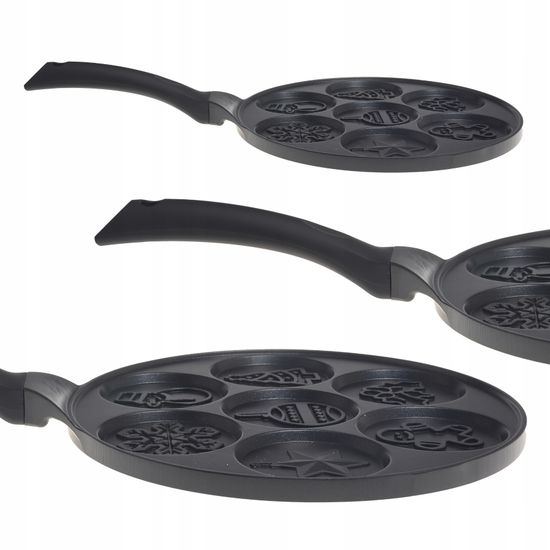 Сковорода для оладий 26 см. Kamille КМ 4210 новогодняя