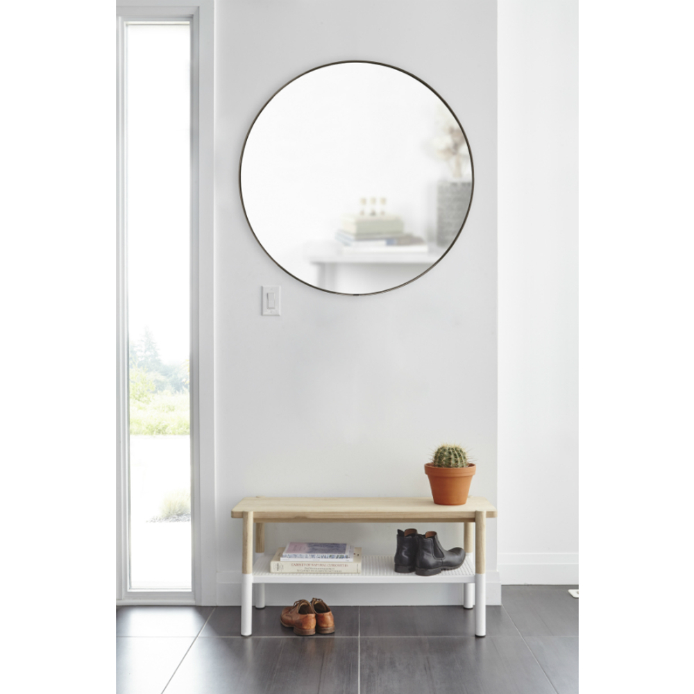 Зеркало настенное HUBBA D86 см титан, Umbra