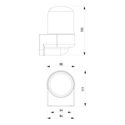 Светильник ЭРА НББ 02-60-003 для бани и сауны керамика/стекло угловой IP54 E27 max 60Вт белый НПБ400 | Светильники ЖКХ IP54