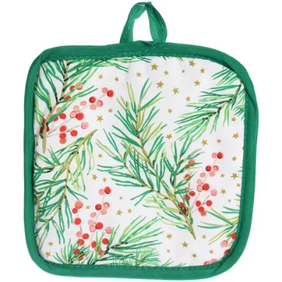 Прихватка в наборе с варежкой «Зимняя ягода», 17,5*17,5 см и 27*17 см