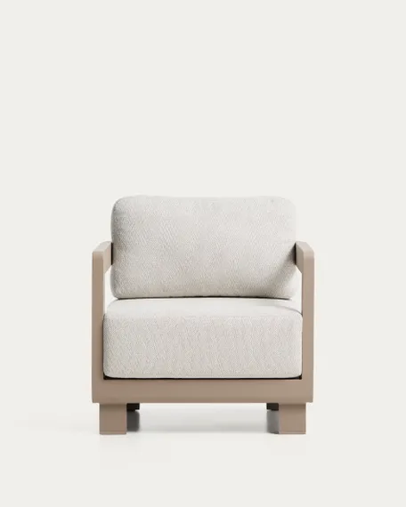 Уличное кресло Nerano из алюминия цвета таупе