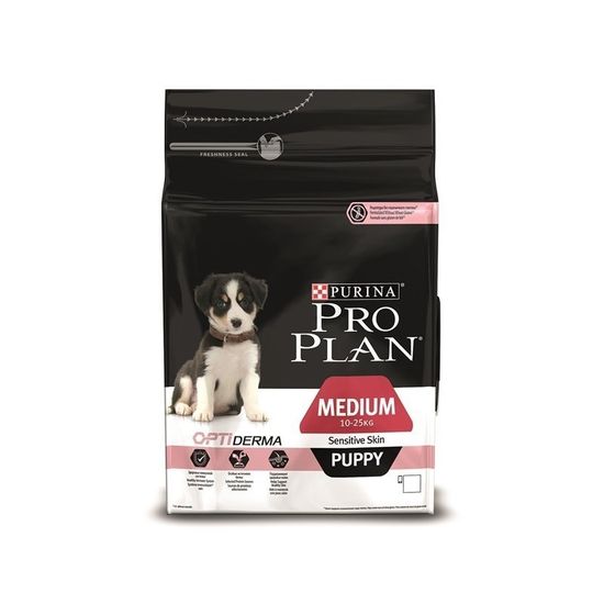 Purina Pro Plan Medium Puppy Sensitive Skin для щенков собак средних пород с чувствительной кожей, лосось