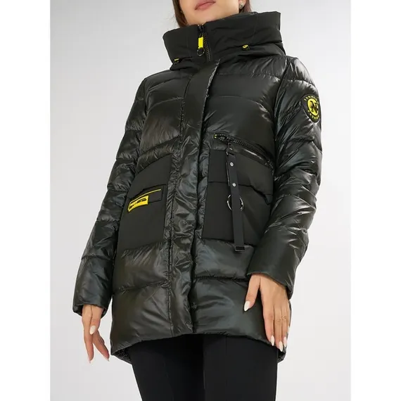 Куртка зимняя болотного цвета, размер 42