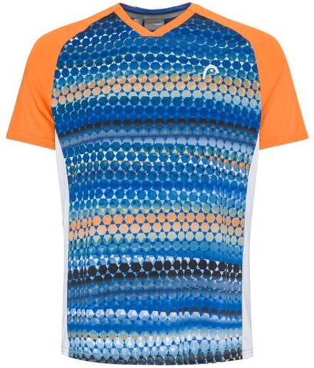Теннисная футболка Head Topspin T-Shirt - leaves orange/print