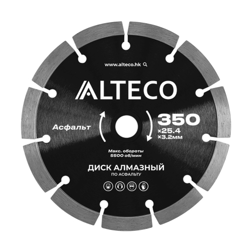 Диск алмазный по асфальту ALTECO 350x25.4x3.2 мм
