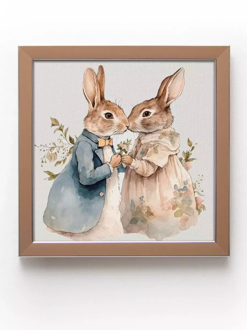 Картины на стену интерьерные на холсте 4 шт, 23*23 см