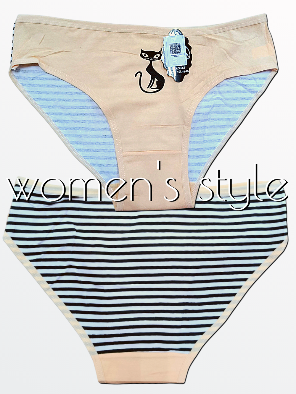 661 Трусы женские с принтом (XL)