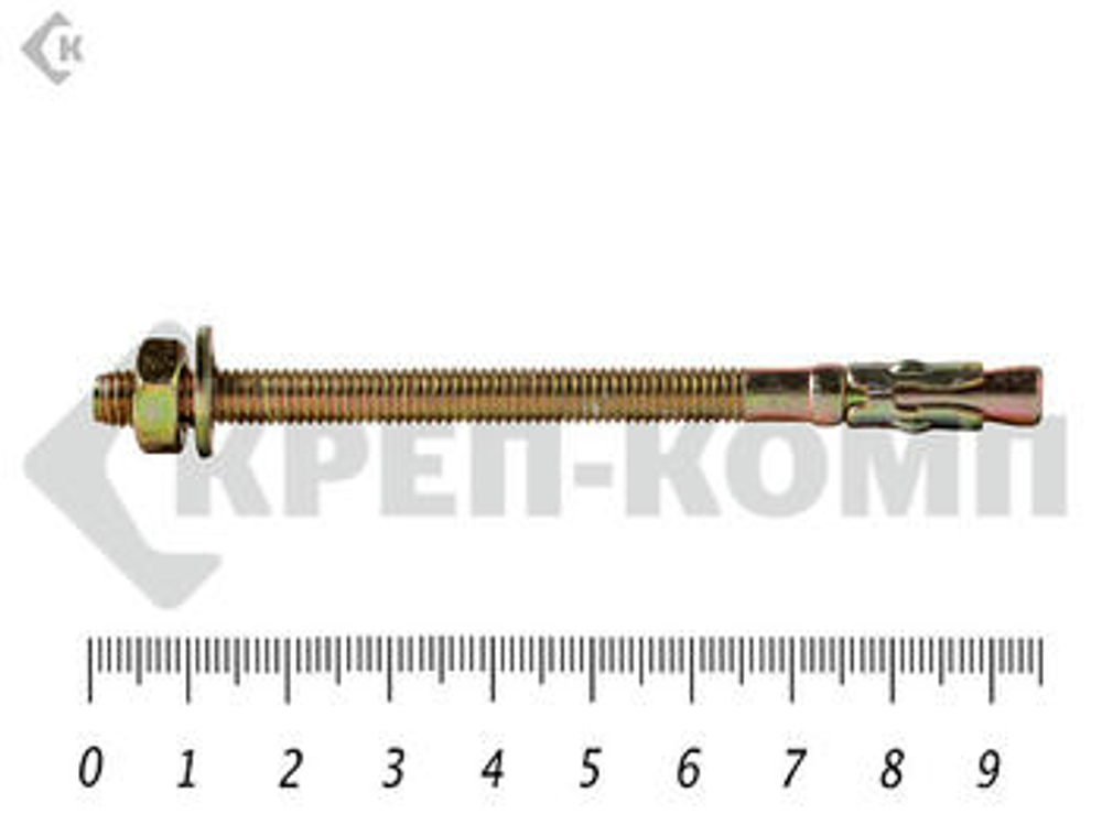 Анкер клиновой, желтый цинк 6х 95 (10шт)