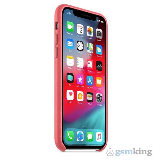 Leather Case iPhone XS Max Peony Pink «Розовый пион»