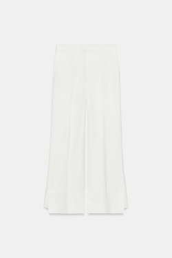 ZARA БРЮКИ STRAIGHT FIT — ZW COLLECTION, ЭКРЮ