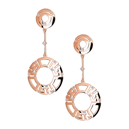 Серьги с бриллиантом  из красного золота JA-S-1С616394