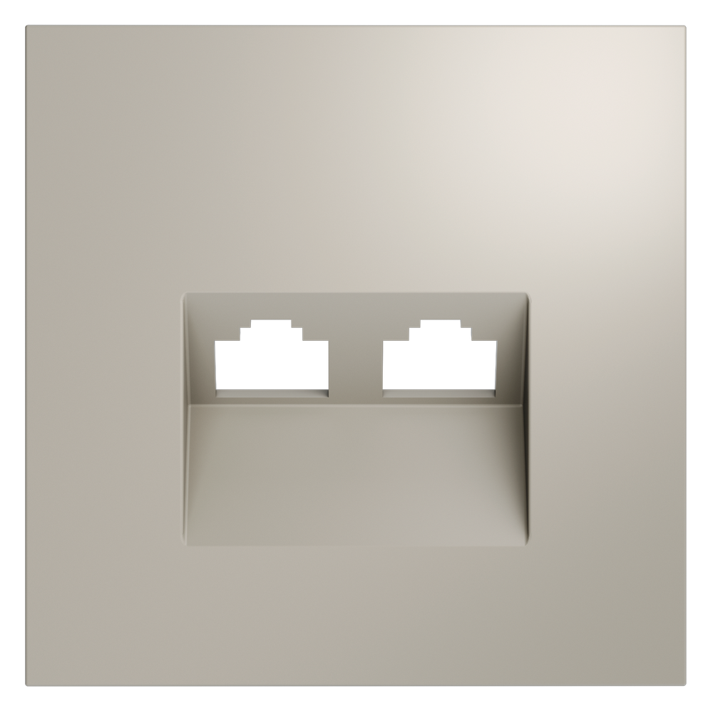 Накладка для розетки компьютерной двойной RJ45+RJ45 кат.6, S70 (кашемир)