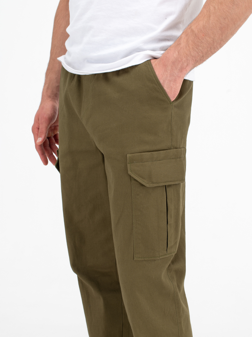 Карго джоггеры прямые. Хаки