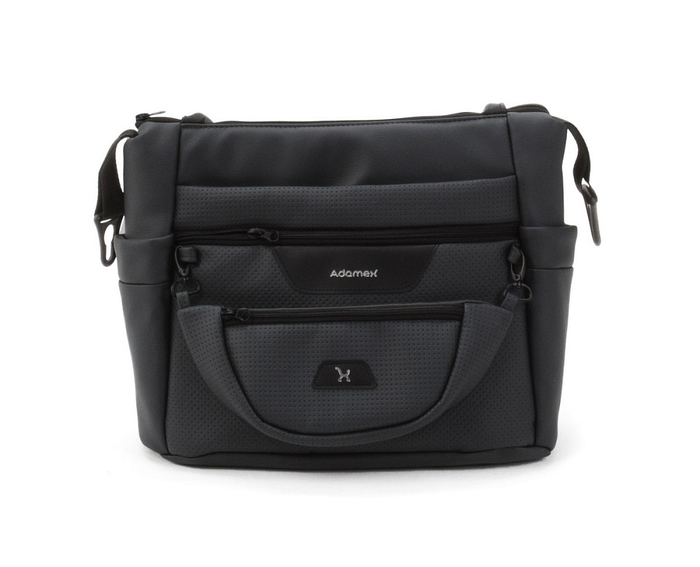 Детская коляска Adamex Zico Deluxe New 2 в 1 ZN-SA02 ЧЕРНАЯ КОЖА