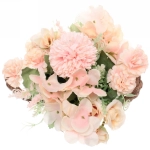 Цветочная композиция «Александрия» 20*11*9см в кашпо с ручками, цвет нежно-розовый