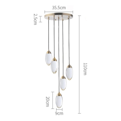 Подвесной светильник MT8848-5H brass