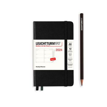 Еженедельник Leuchtturm1917 A6 в твердой обложке черный + блокнот (367638)