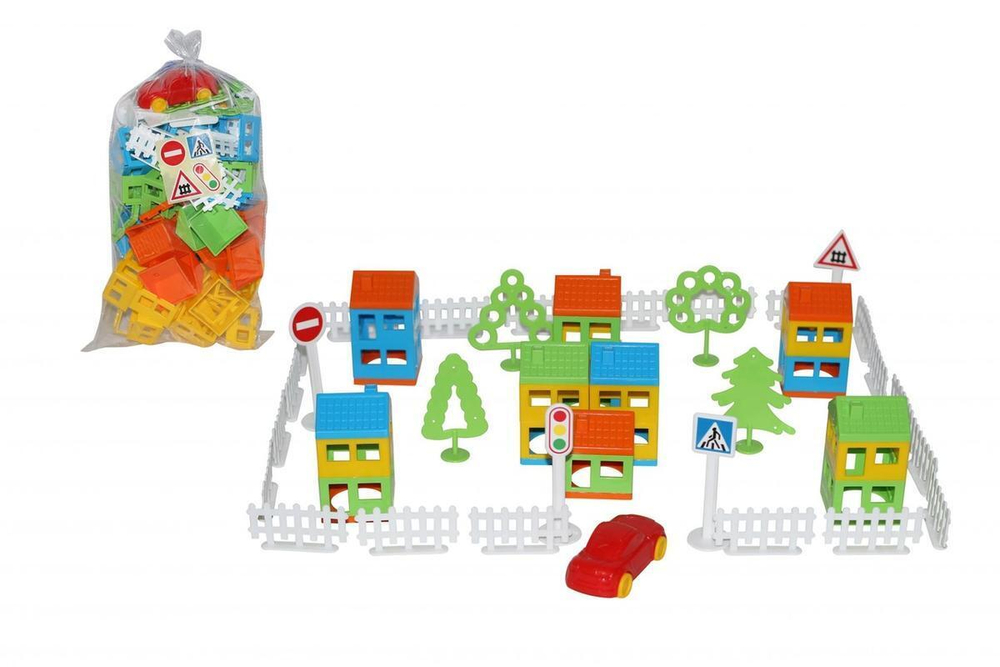 Конструктор "Построй свой город" 61эл. в пакет (Полесье)