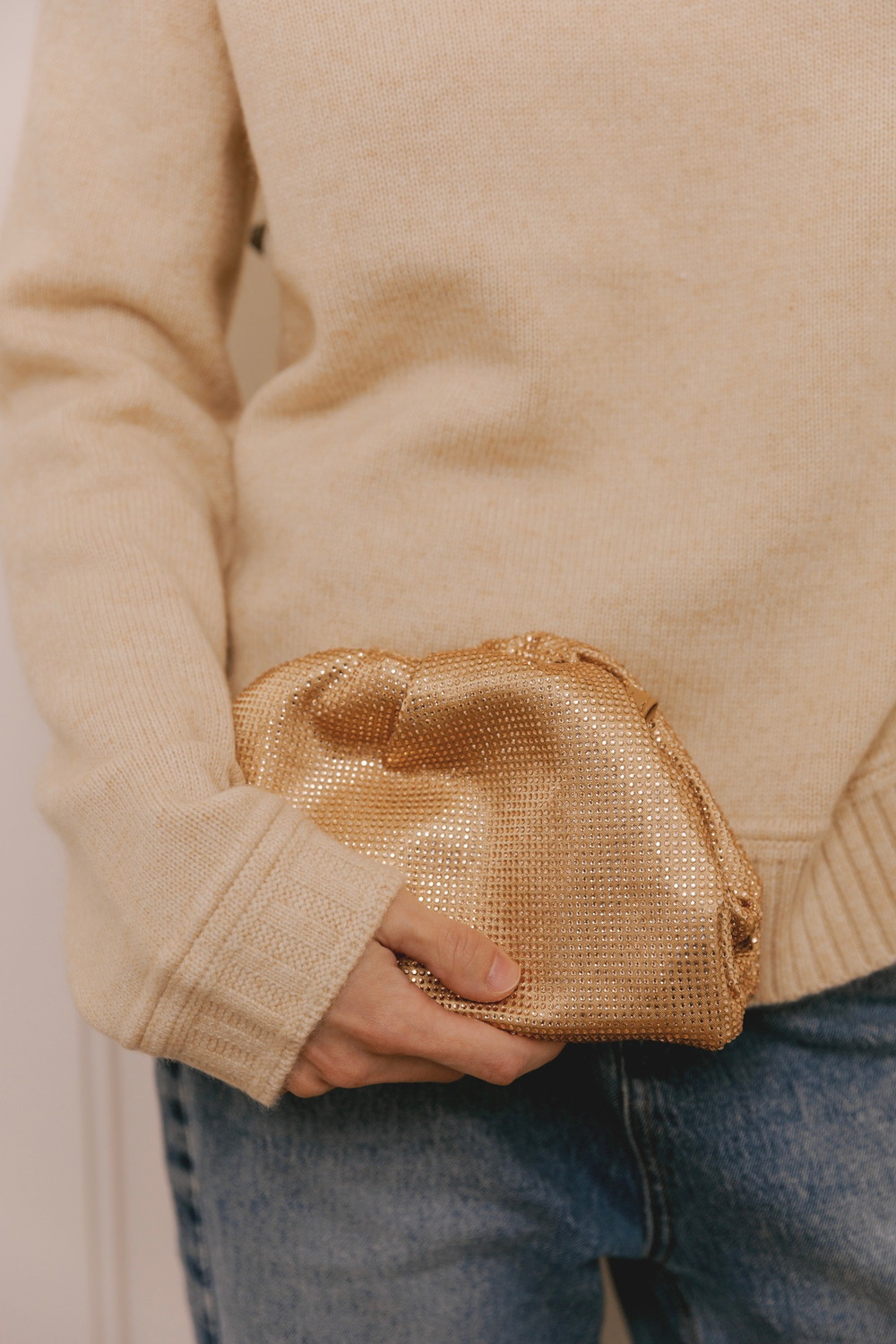 Clutch DIAMOND rose gold color