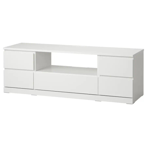 Тумба под ТВ - IKEA MALM, 160x48х54 см, белый МАЛЬМ ИКЕА