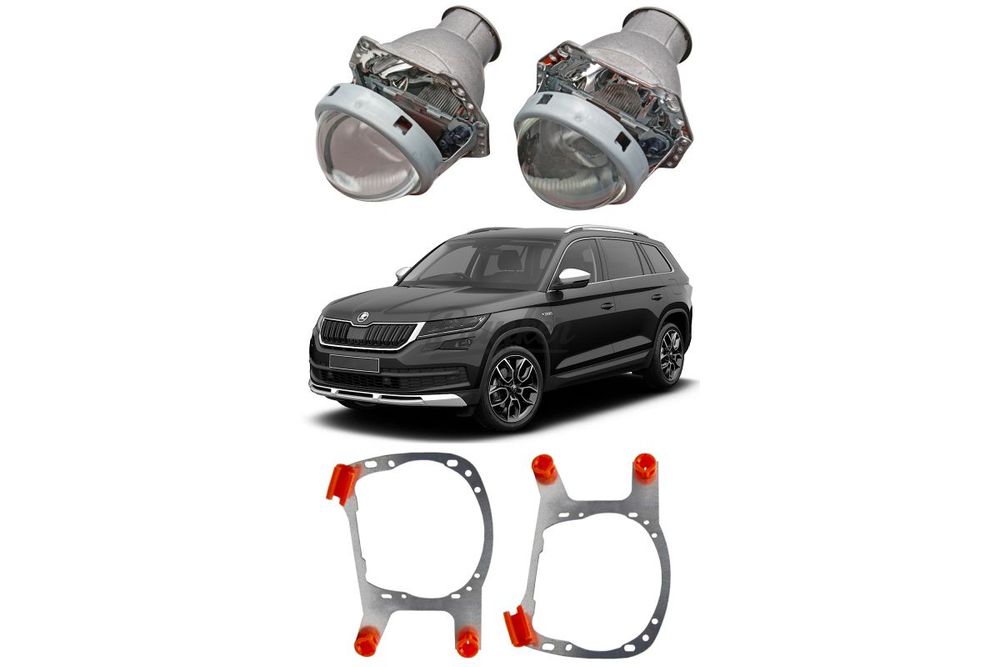 Готовый комплект для замены штатных линз Skoda Kodiaq I 2016-2021